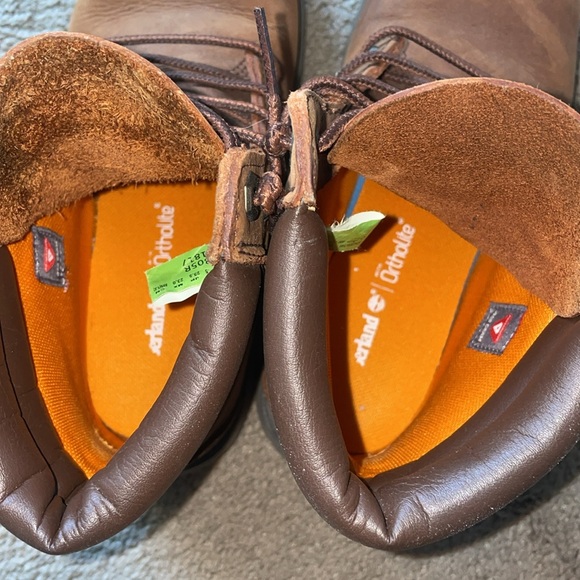 brown smooth leather timberland boots - Picture 5 of 6